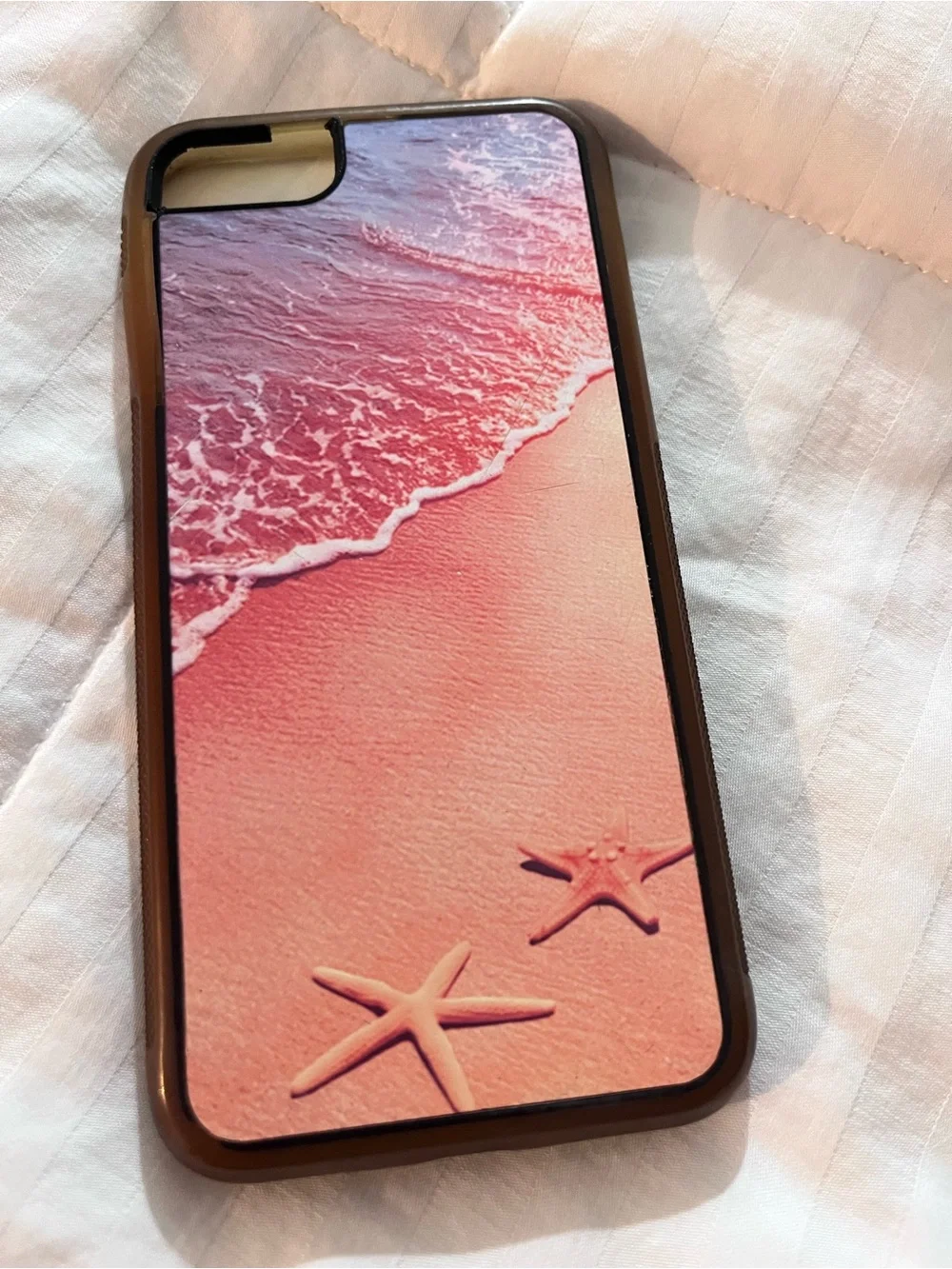 Rose Gold Glitter Phone Case and Pink Beach Phone Case - Unbranded